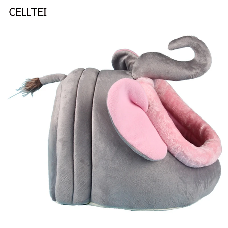 

elephant Shape Dog House Bed Sofa Soft Warm Cat Cotton Cozy Puppy Kitten Pet Kennel Dog Bed Cat House For Small Dog Animals