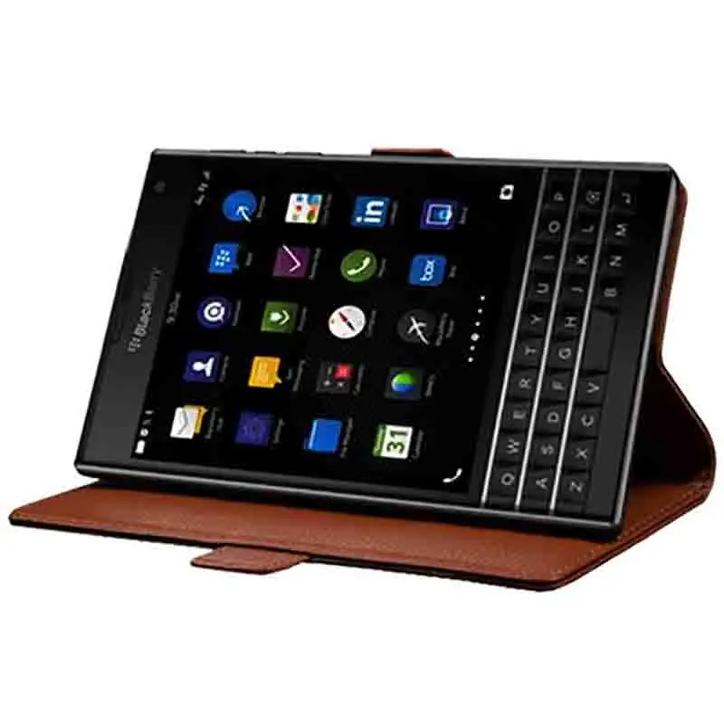 Чехол книжка из натуральной кожи для BlackBerry PassportQ30 Q 30|Чехлы-книжки| |