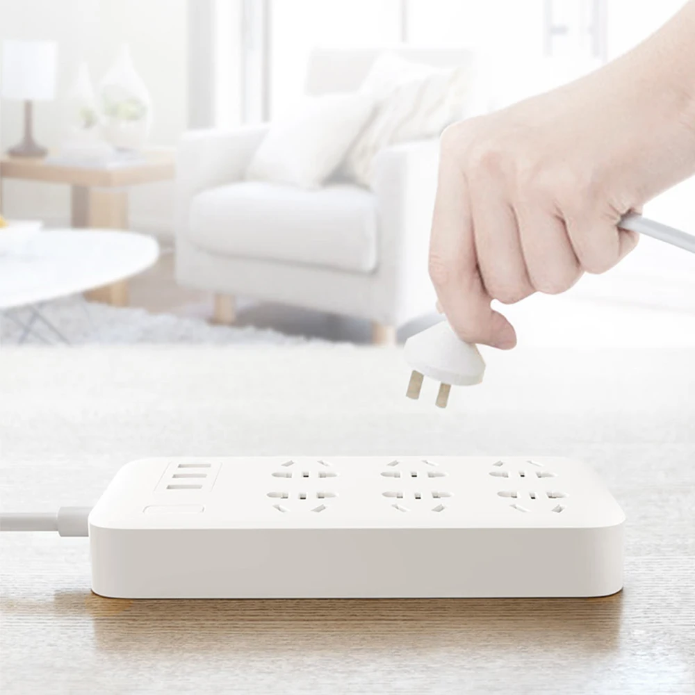 Xiaomi Mijia power Strip 2A Быстрая зарядка 3 USB удлинитель 6 Стандартный гнездовой адаптер