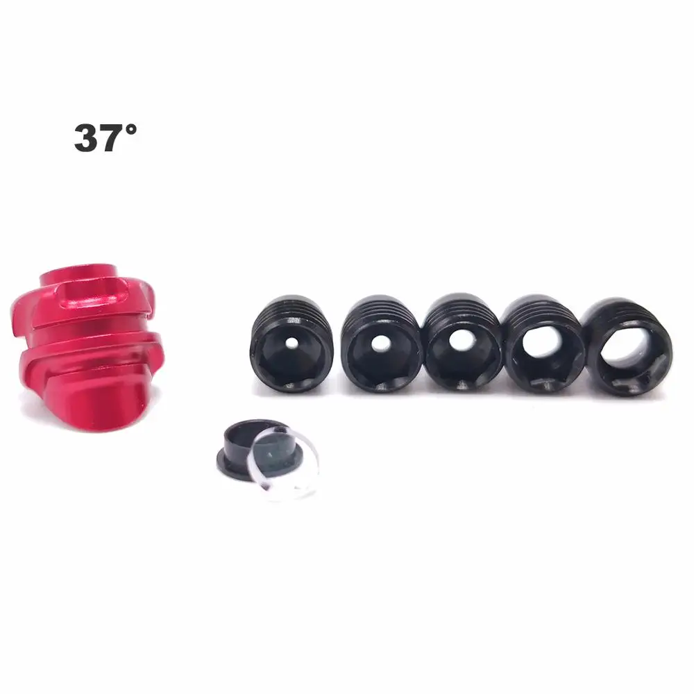 37 degree set 37/45 градусов комбинированный Лук Peep Sight с 5 шт внутренним сердечником алюминиевый корпус осветлитель диафрагмы объектива 8x1/32 3/64 1/16 3/32 1/8 - Цвет: 37 degree set