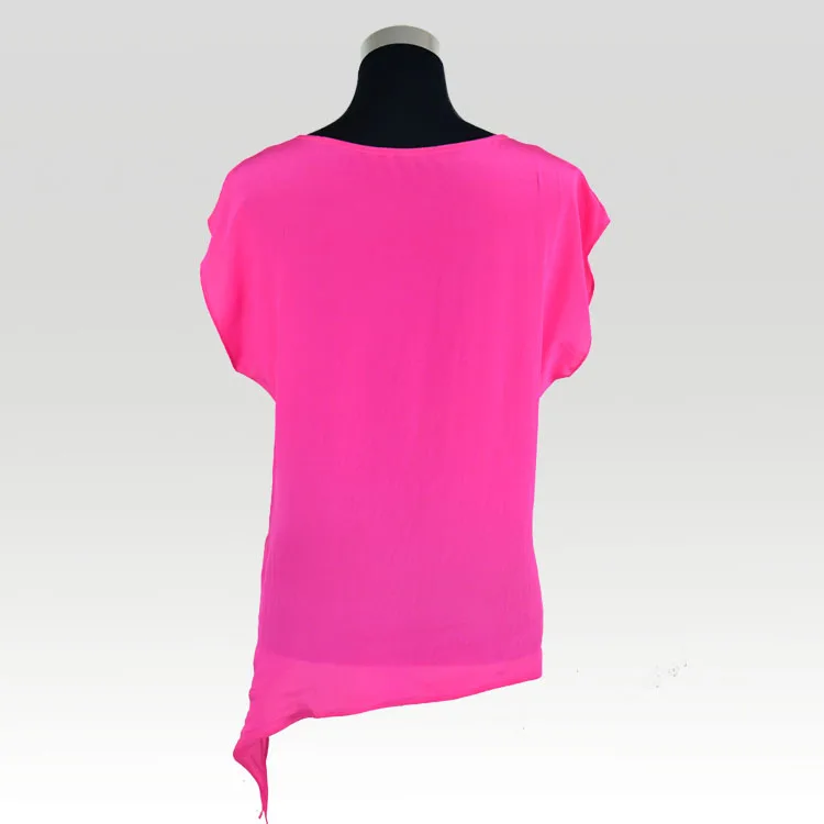 Рубашка женская из 100% натурального шелка однотонная свободного размера | Женская