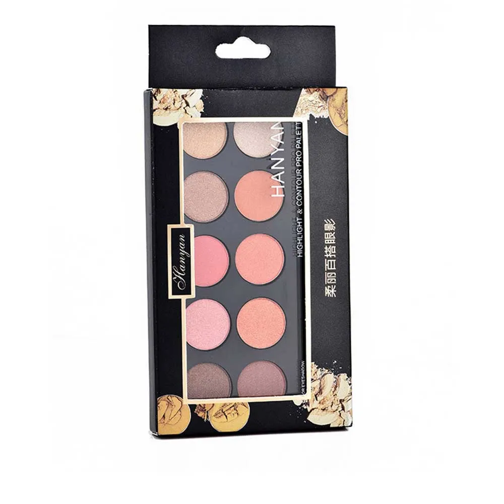 Макияж матовая Палетка теней 10 цветов ню тени для век с блестками матовые