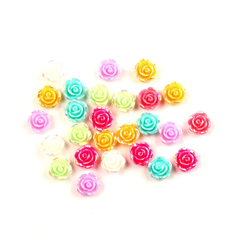100 шт. разноцветные яркие полимерные цветы Кабошоны украшения поделок для