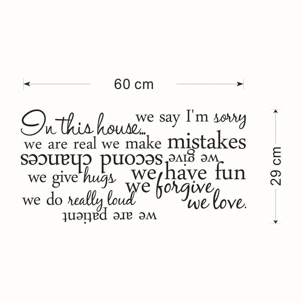 Новинка в этом доме мы настоящий дом наклейка семейная виниловая фотография