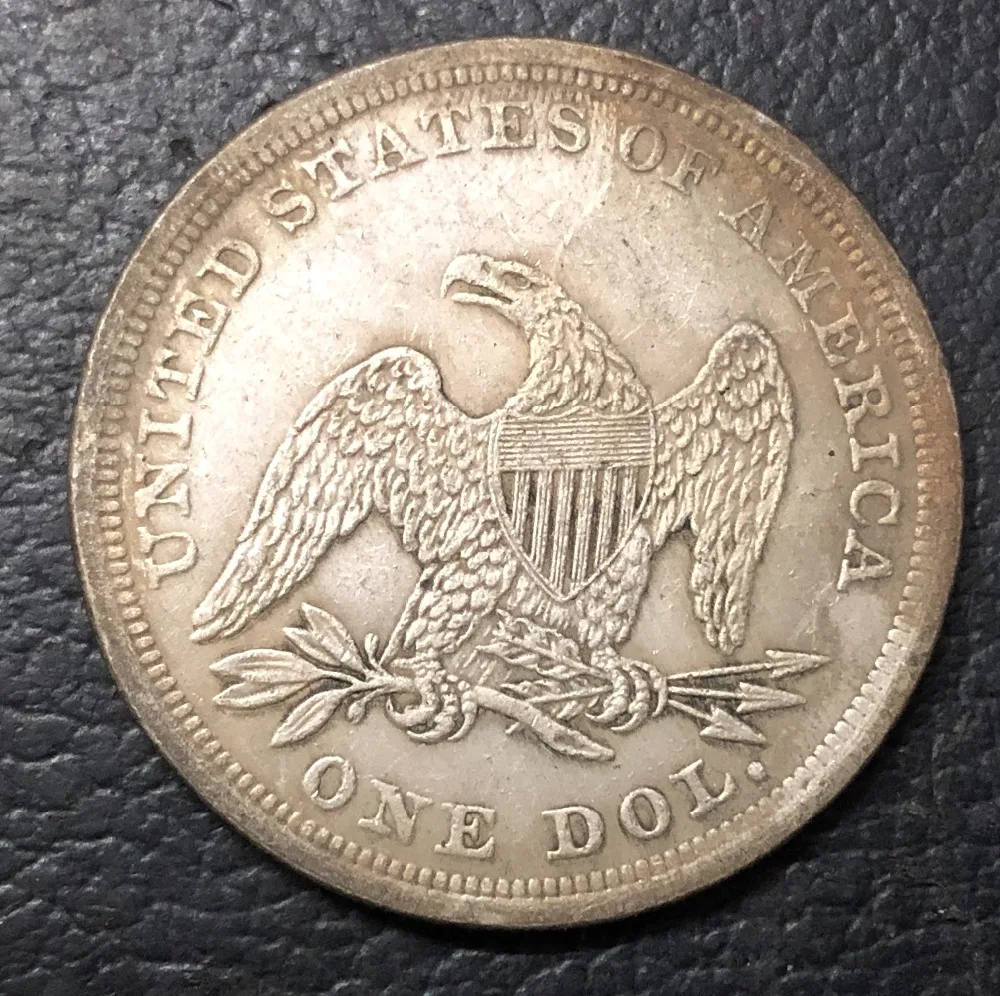1841-P United States Seated Liberty Dollar Silver Plated Copy Coin | Дом и сад