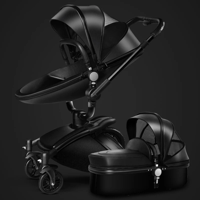 3 в 1 детская коляска кожа Детские коляски набор с высоким обзором Системы для