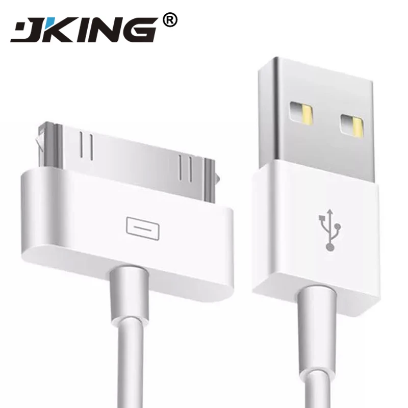 JKING оригинальный 30Pin USB кабель для iphone Apple зарядное устройство Шнур передачи