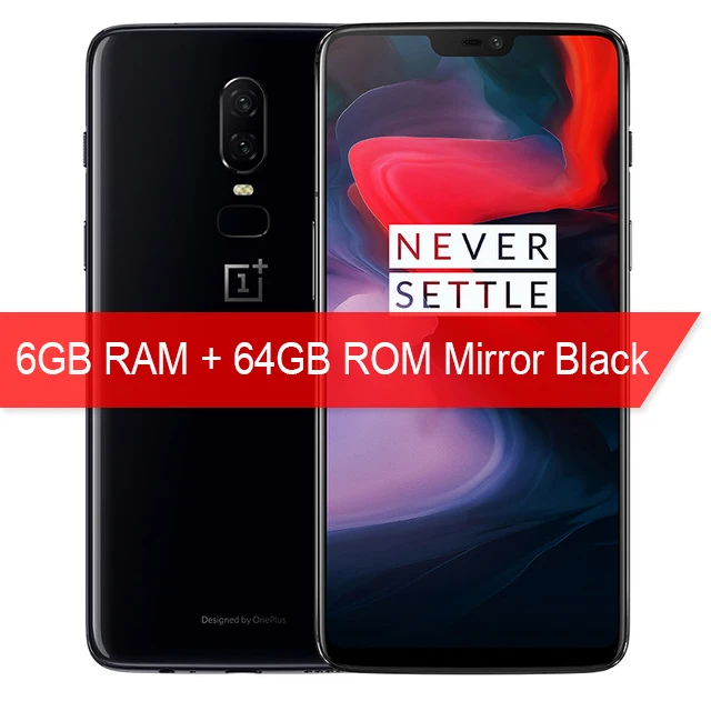 6G 64G Mirror Black Oneplus 6 мобильный телефон 6,28 ''6 ГБ Оперативная память 64 Гб Встроенная память Snapdragon 845 Android 8,1 двойной задний Camrea 20+ 16 Мп NFC - Цвет: 6G 64G Mirror Black