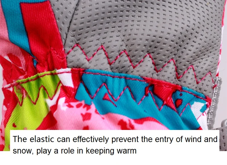 

WILD SNOW Kid's Ski Glove Snowboard Gloves Cartoon Riding Winter Children Girls Waterproof Ski Gloves 2018 NEW