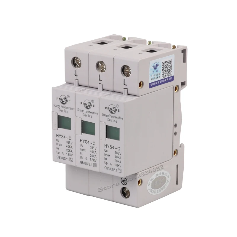 385V 20KA ~ 40KA 3 P полюсный SPD дом Защита от перенапряжения защитное Низковольтное