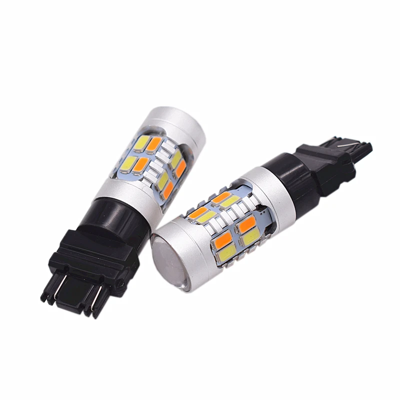 2X T25 3157 5630 SMD LED белый Янтарный Желтый двойной цвет переключение Авто поворотные