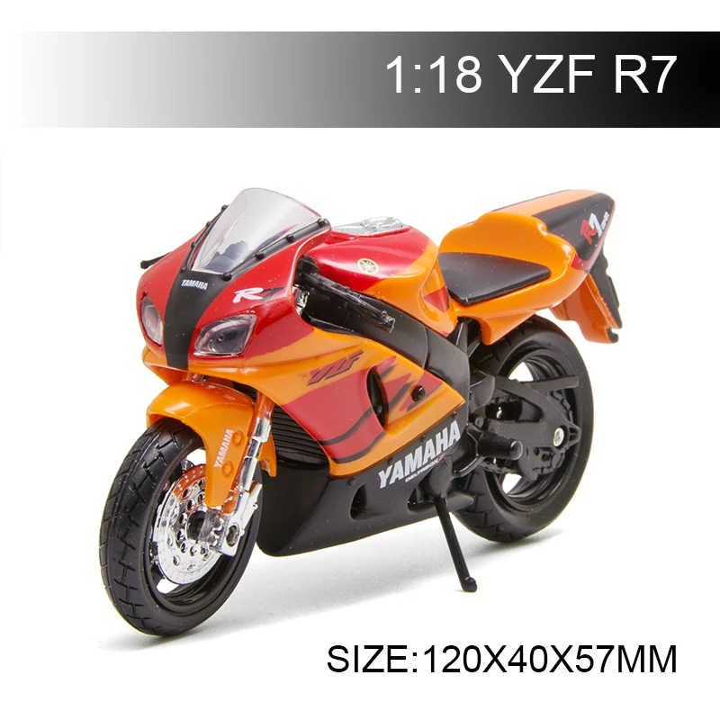 

Модели мотоциклов Maisto 1:18 YAMA YZF R7, литые под давлением пластиковые миниатюрные Гоночные Игрушки для коллекции подарков