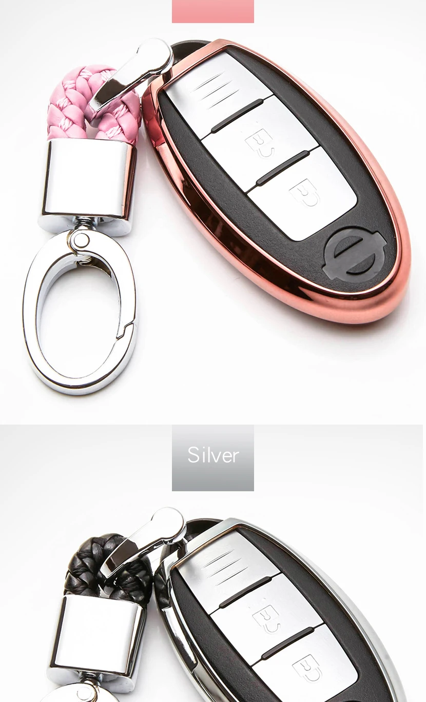 Чехол для ключей автомобиля из ТПУ для Nissan Note Micra K12 Qashqai J10 J11 Juke Teana Leaf Kicks Terrano Key Ring Shell аксессуары