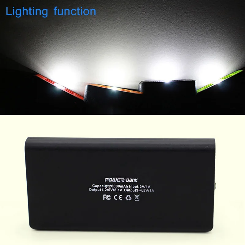 Высококачественный зарядный корпус электропитания 2.1A 4USB 6x18650 батарея DIY зарядное
