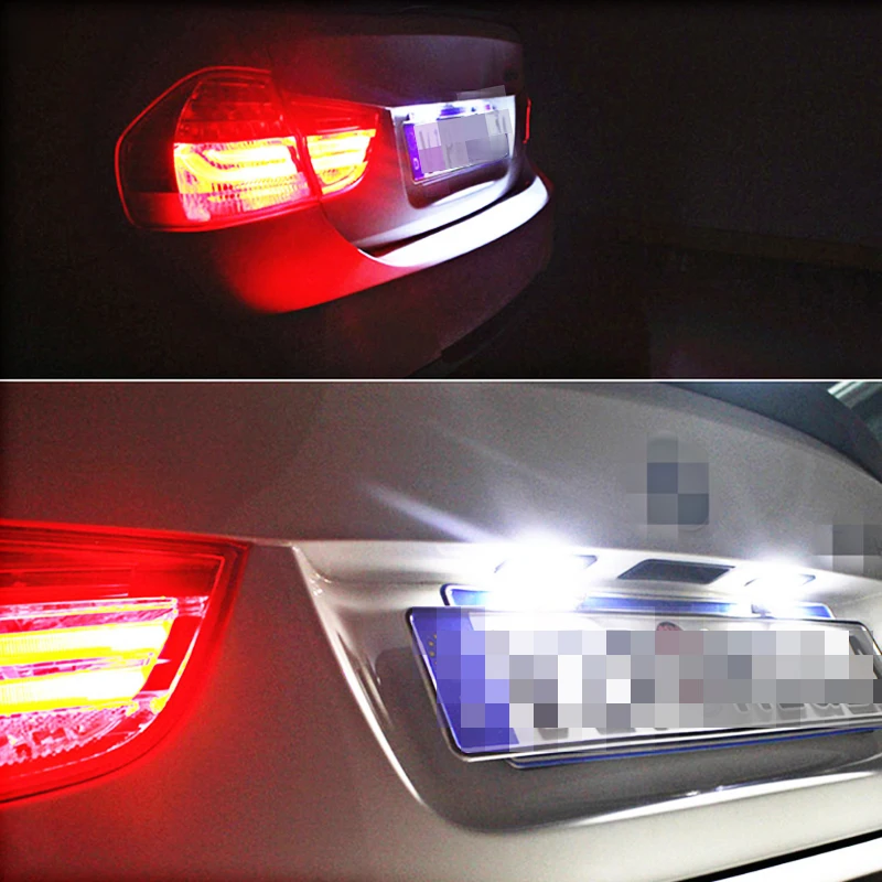 Светодиодный номерной знак для Audi белый Canbus 2 шт. 12 В 6000 К A3 S3 A4 S4 B6 B7 A6 C6 A8 RS4