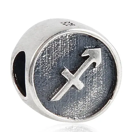 Sagittarius Zodiac Choruslove, Знак зодиака, шарм, подлинный 925 пробы, серебряный, с горлом, подходит для Пандоры, амулеты, религиозная серия, браслет, сделай сам, ювелирное изделие - Цвет: Sagittarius Zodiac