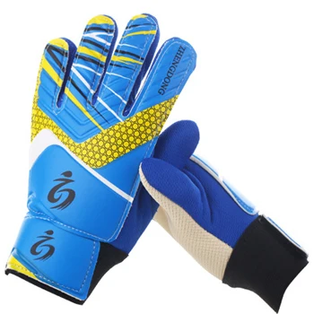 blue Детский футбольный вратарь перчатки guantes де portero для детей 5-13 лет мягкой вратарь перчатки вратарские перчатки футбол вратарь перчатки вратарская - Цвет: blue