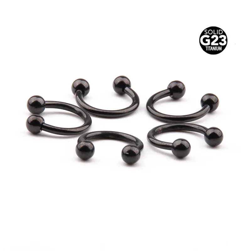 LOULEUR 1 шт. поддельные перегородки кольцо для пирсинга носа Nez Gauge Horseshoe G23 титановые