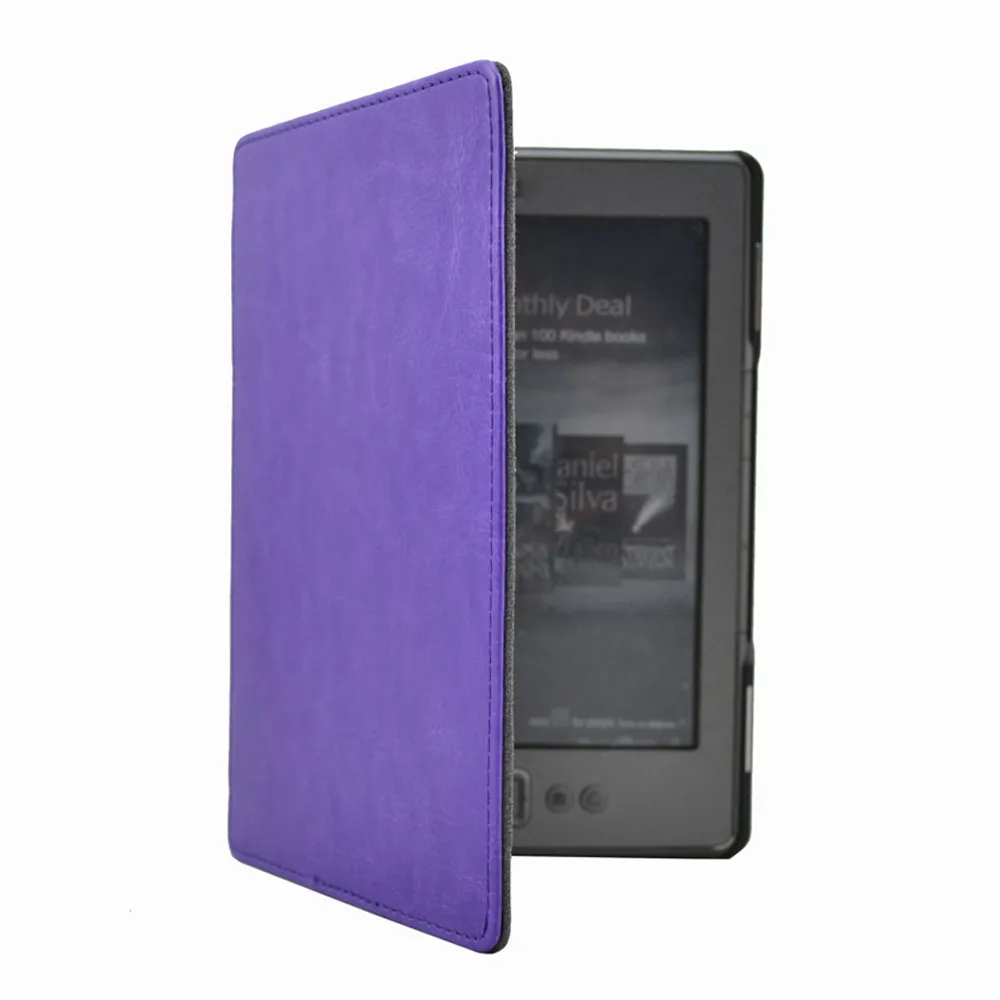Чехол s Планшет тонкий кожаный чехол черная крышка кожи для Kindle4 Kindle5(Kindle 4th и Kindle 5th) 6 дюймов#5$5,8