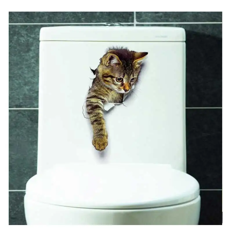 3d эффект хрустальный стикер на стену с бабочками красивый кот для детской