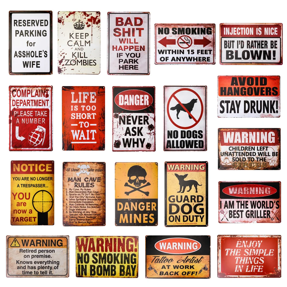 

DL-Notices MATE Metal Sign garage signs for men Home Decor pin up poster house rules