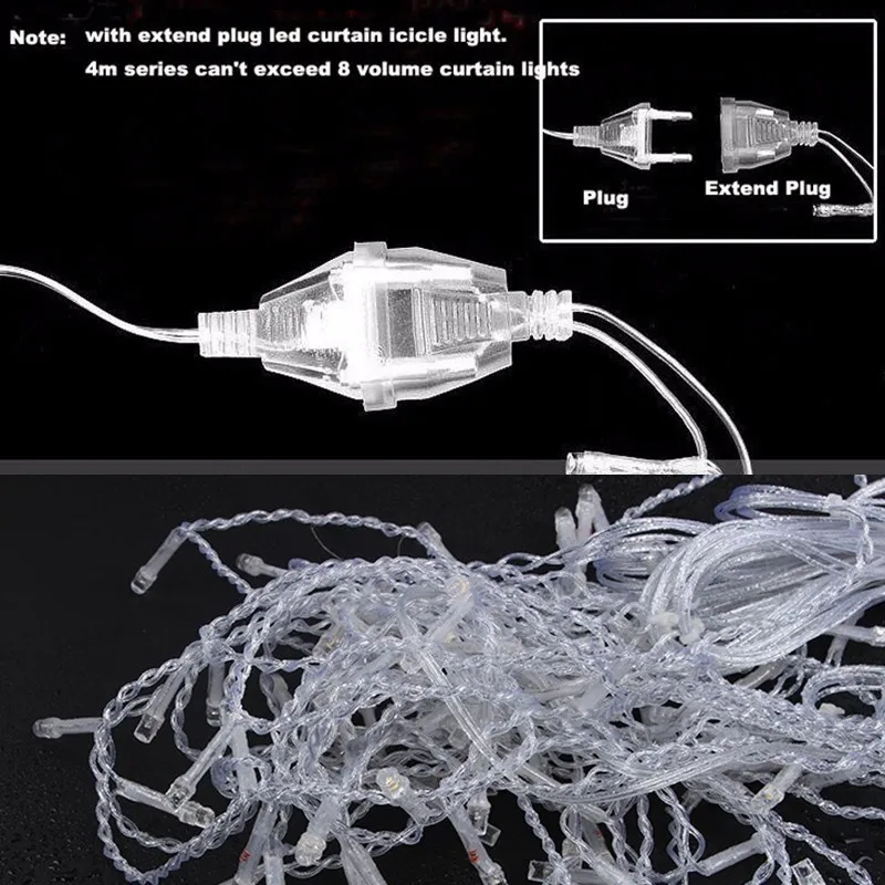 Подключаемая светодиодная гирлянда для занавесок 4 м/5 м Декоративная фея