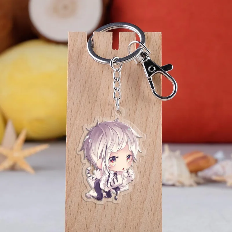 Брелок для ключей в японском стиле Bungou акриловые брелоки собак с изображением