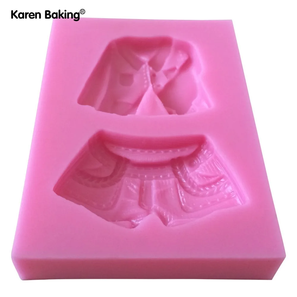 Куртка классная и Брюки для девочек Форма помадка 3D формы силиконовые свечи