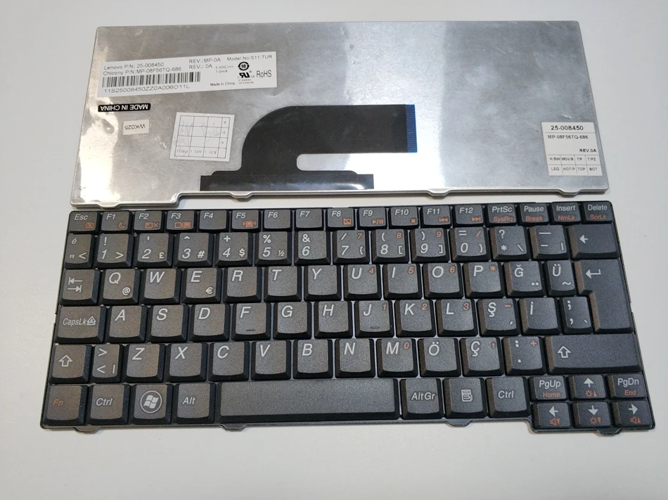 Немецкая Латиноамериканская турецкая Клавиатура для ноутбука LENOVO S10-2 S10-2C S10-3 S11
