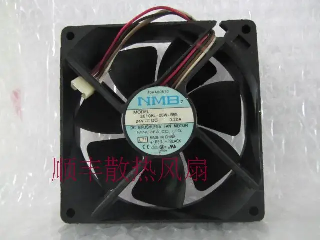 

Original nmb 3610kl-05w-b55 24v 0.20a 9cm 9025 4 line fanCoolingfan
