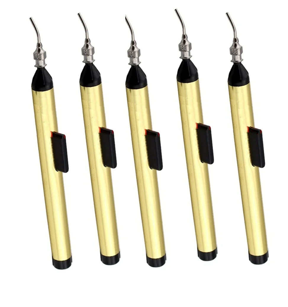 

5 PCS New tools Part bga reballing kits Vacuum suction pen FFQ 939 for bga accessories Golden color Vacuum Sucking Pen