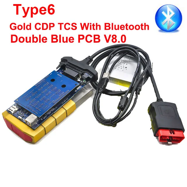 Type6 Gold old case CDP TCS plus. R0 keygen программное обеспечение такой же как mvd multidiag Pro для автомобилей/грузовиков OBDII OBD2 автоматический диагностический инструмент OBD 2 сканер - Цвет: Type6 Gold old case