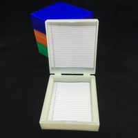 plastic microscope slides box 25pcs pathological slides storage holder case