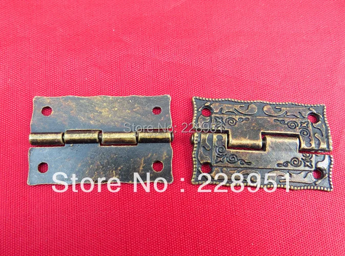 Античная отделка оборудование подарочной коробке шарнира бронзового сплава