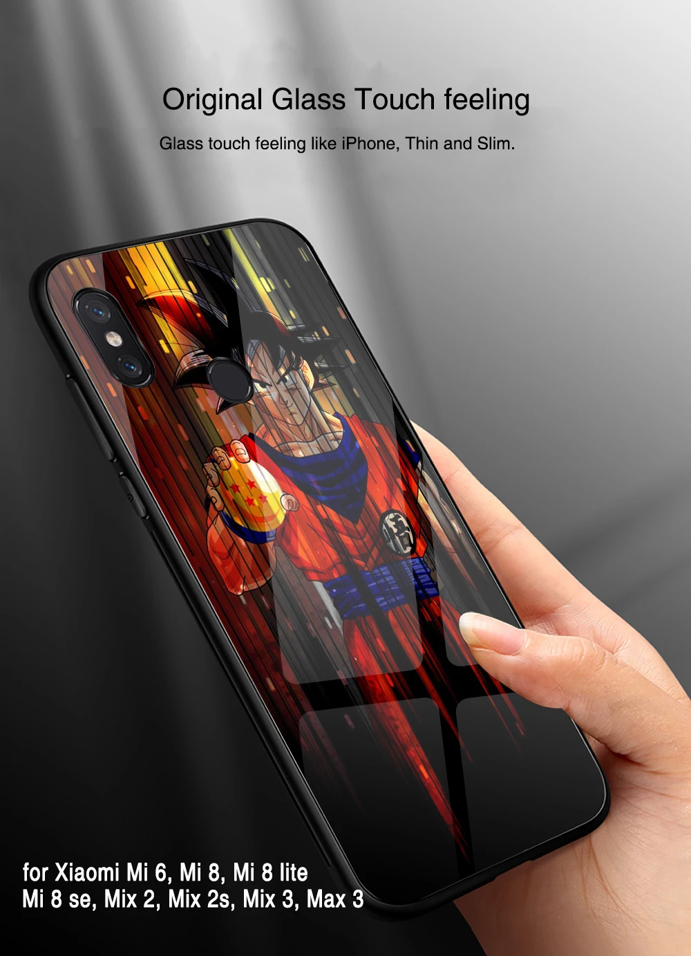 Чехол FinderCase для Xiaomi mi x 3, чехол из закаленного стекла с жесткой задней поверхностью Dragon Ball Z, чехол Гоку для Xiaomi mi 6 8 9 SE lite mi x 2 2 s 3 max 3
