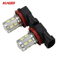 10x h8 h11 led auto lamp 6000k white yellow red cree chip 12smd 5730 1000lm automobiles led car driving fog light bulbs drl 12v
