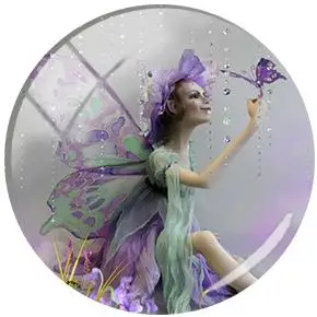 FQ390 JWEIJIAO 5 шт./лот милый чехол для Tinkerbell и феи фото Круглый DIY стекло кабошон купол демонстрационная плоская задняя часть делая результаты - Цвет: FQ390