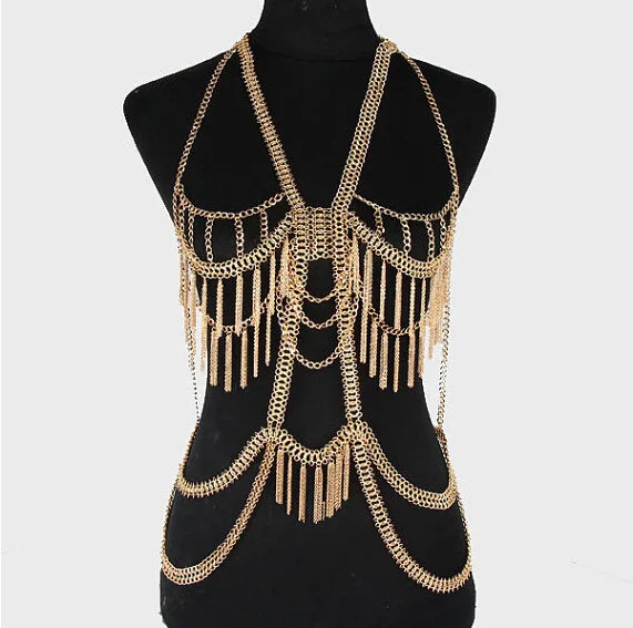 New deisgn Silver Gold body chains Dance Wings Dress Costumes Stage Performance Women Clothes Party Supplies | Дом и сад