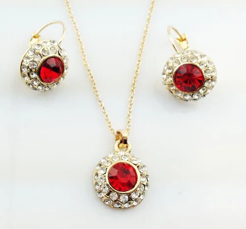 Austrian Crystal Necklace Earrings Moon Light Pendant fashion Jewelry sets charm women dropshipping promotion top quality | Украшения и