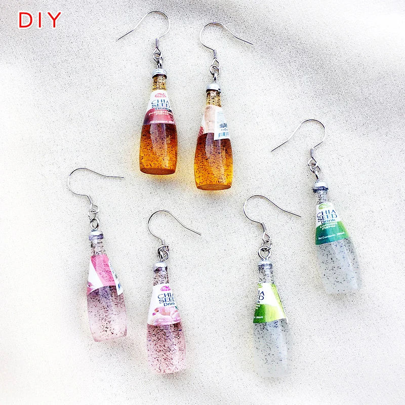 Cute 3D Полимерная бутылка для питья сока DIY Миниатюрный Кукольный домик