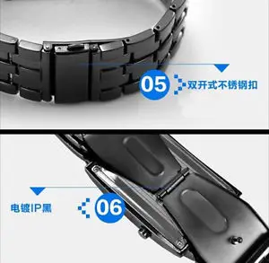 Часы для мужчин Future technology бинарный Лидер продаж Черный Нержавеющая сталь Дата Цифровой светодиодный браслет спортивные часы