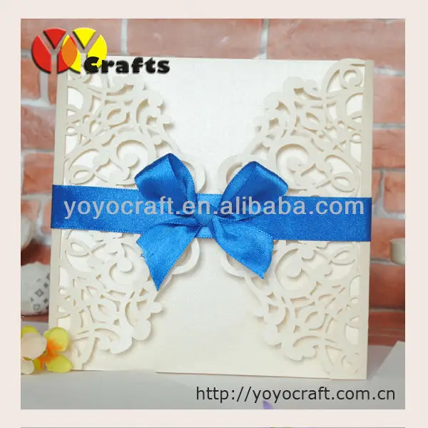 

New products Floral cheap wholesale white laser cut wedding invitations