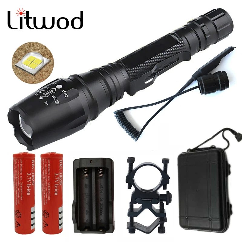 Litwod Z20 XHP50 & XHP 70 масштабируемый светодиодный фонарь тактический для аккумуляторов