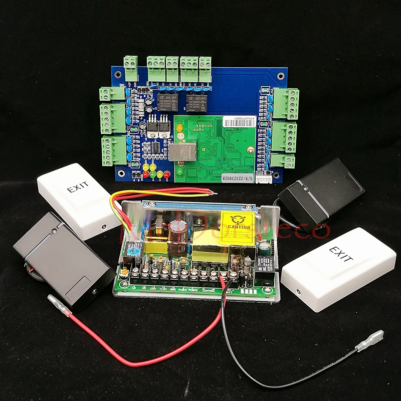 Двухдверная система контроля допуска к двери Wiegand TCP/IP комплект + 2 Rfid Считывателя