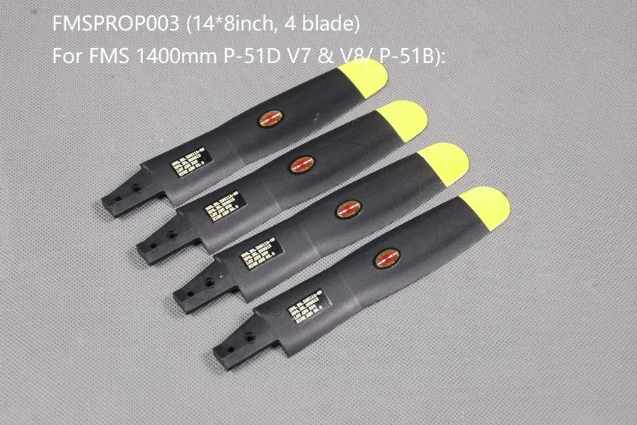 FMS Propeller 14*8 4 blade PROP003 для 1400 мм 1,4 м P51 P-51D V7 & V8