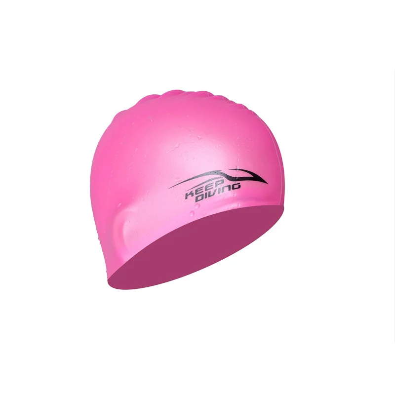 Silicone Elastic Waterproof Swimming Cap Adults Long Hair Ears Protection Scuba Diving Swimming Hat Cap Swim Pool Accessory