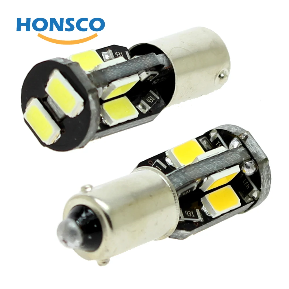 Комплект из 2 предметов с can bus BA9S T4W 10SMD 5730 СВЕТОДИОДНЫЙ Автомобильный светильник