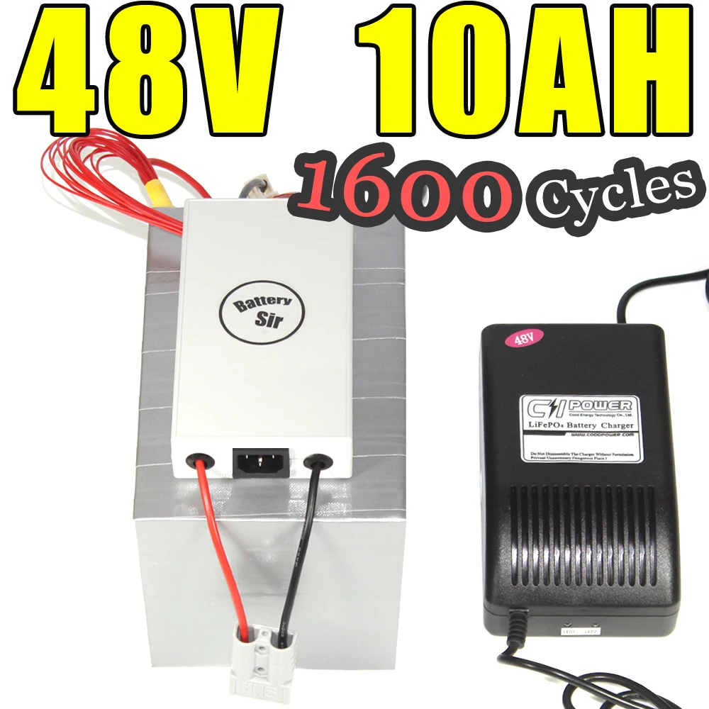 Аккумулятор lifepo4 48v 10ah для блок батарей электрического велосипеда скутера ebike 500w |