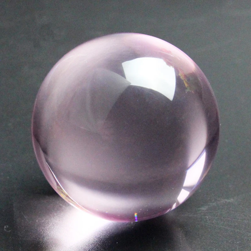 Розовый хрустальный шар Красочные Стекло мяч для домашнего декора мини
