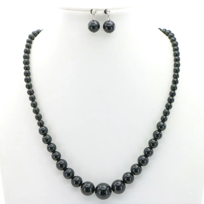 WUBIANLU New 6-14mm Gold Green Blue Sand Galaxy Stars Girls Necklaces For Women Fashion Jewelry Ear Studs Choker Necklace Set | Украшения и